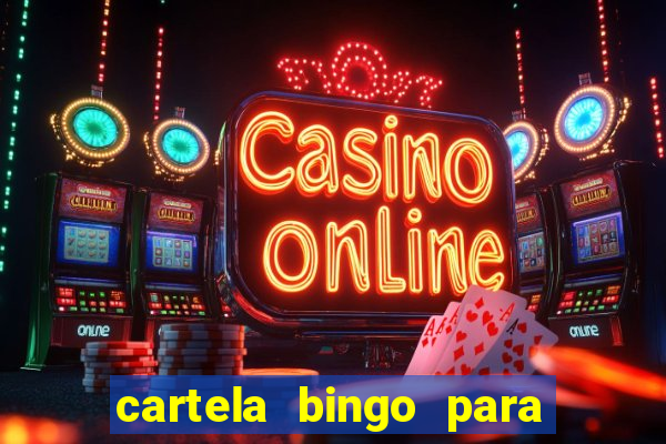 cartela bingo para cha de cozinha imprimir gratis